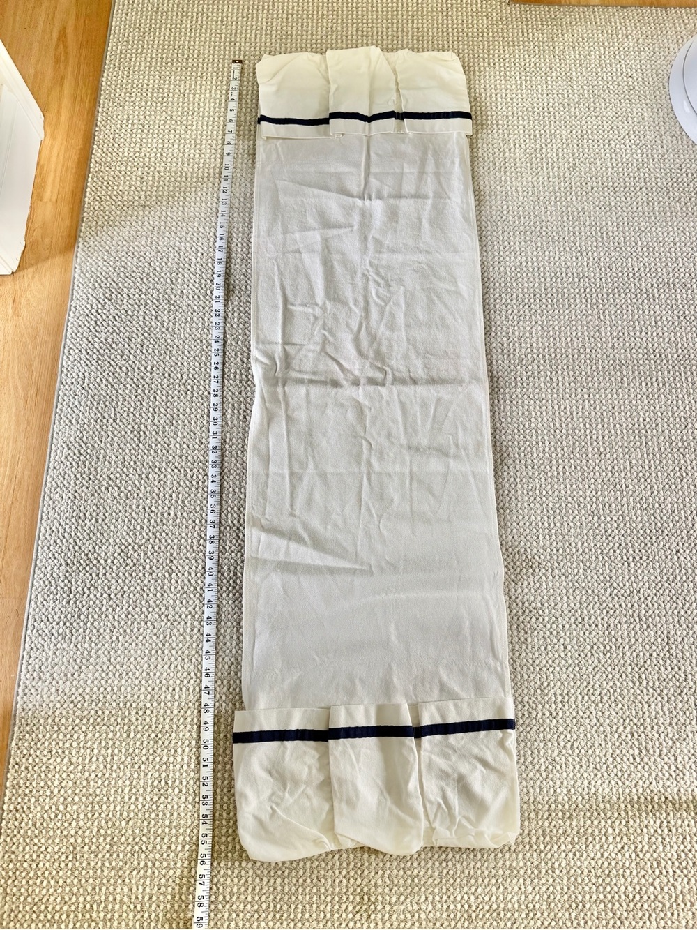Pottery Barn Kids Harper Changing Table Runner White Navy 6 Pocket